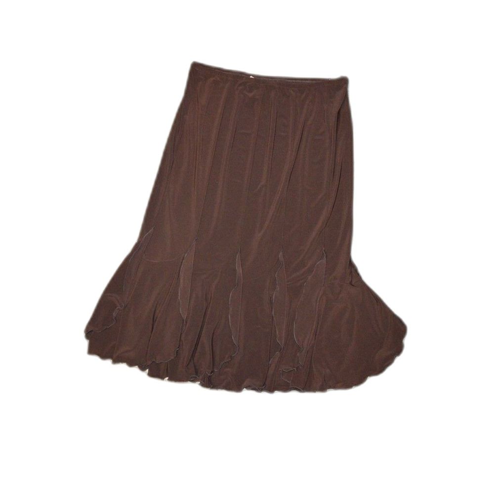 Vintage Joseph Ribkoff Jupe 1980s Twirly Layered Spandex Pull On Tiered Skirt